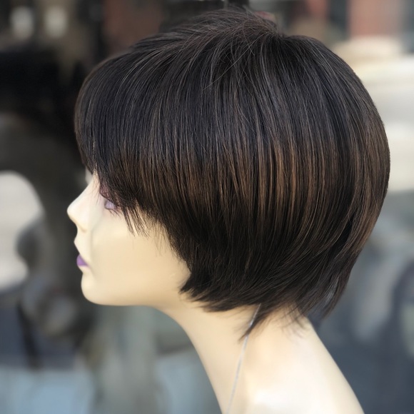 Wig Angle cut chestnut brown short pixie 2020 Wig main image 6